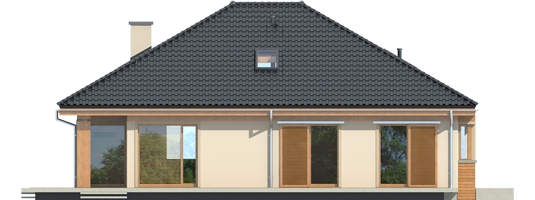 Andrea III - Projekt domu Andrea III - elewacja tylna