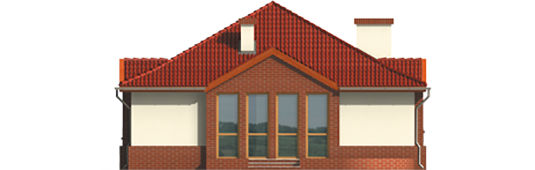 Zaria G1 - Projekt domu Żaneta G1 - elewacja tylna