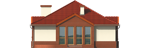 Zaria G1 - Projekt domu Żaneta G1 - elewacja tylna