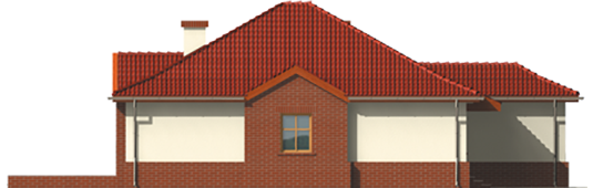 Zaria G1 - Projekt domu Żaneta G1 - elewacja prawa