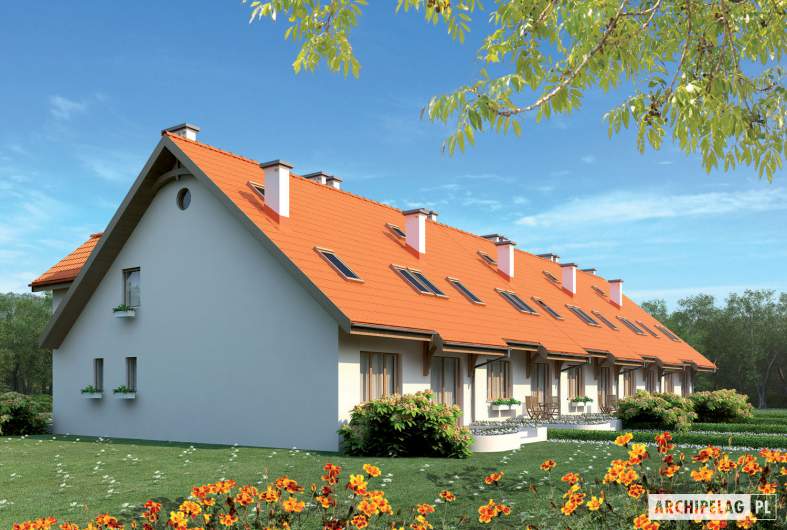 Projekt domu Rozanna III G1 - wizualizacja ogrodowa