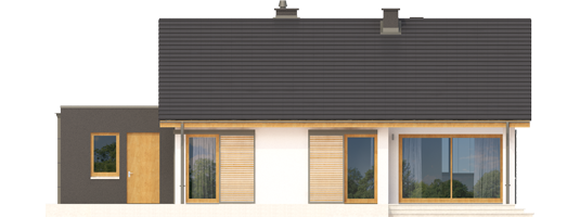 Rafael III G1 - Projekt domu Rafael III G1 - elewacja tylna