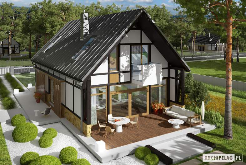 Projekt domu EX 15 ENERGO PLUS - Projekty domów ARCHIPELAG - EX 15 - widok z góry