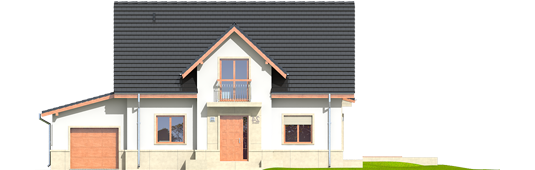 Flavia G1 - Projekty domów ARCHIPELAG - Flawia G1 - elewacja frontowa