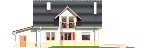 Flavia G1 - Projekty domów ARCHIPELAG - Flawia G1 - elewacja tylna