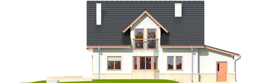 Flavia G1 - Projekty domów ARCHIPELAG - Flawia G1 - elewacja tylna