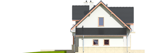 Flavia G1 - Projekty domów ARCHIPELAG - Flawia G1 - elewacja prawa