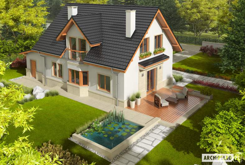 Projekt domu Flawia G1 - Projekty domów ARCHIPELAG - Flawia G1 - widok z góry