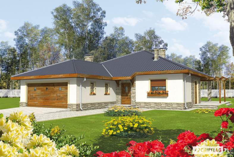 Projekt domu Genowefa G2 - wizualizacja frontowa