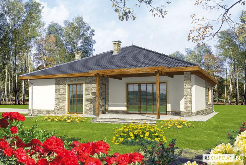 Projekt domu Genowefa G2 - wizualizacja ogrodowa