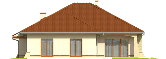 Kornelia II G2 - Projekty domów ARCHIPELAG - Kornelia II G2 - elewacja tylna