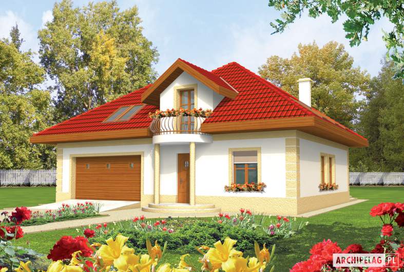 Projekt domu Areta G2 - wizualizacja frontowa