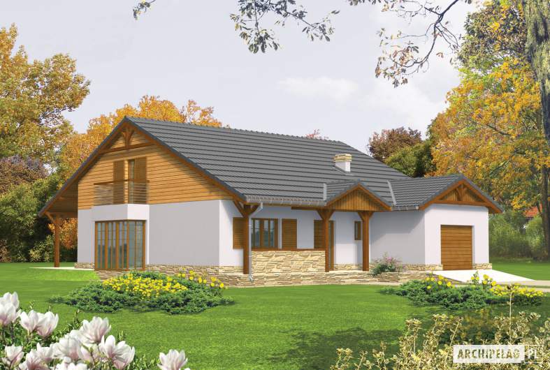 Projekt domu Polarna G1 - wizualizacja frontowa