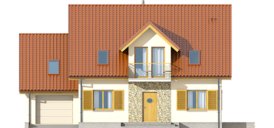 Marise G1 ENERGO - Projekty domów ARCHIPELAG - Marisa G1 ENERGO - elewacja frontowa