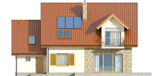 Marise G1 ENERGO - Projekty domów ARCHIPELAG - Marisa G1 ENERGO - elewacja tylna