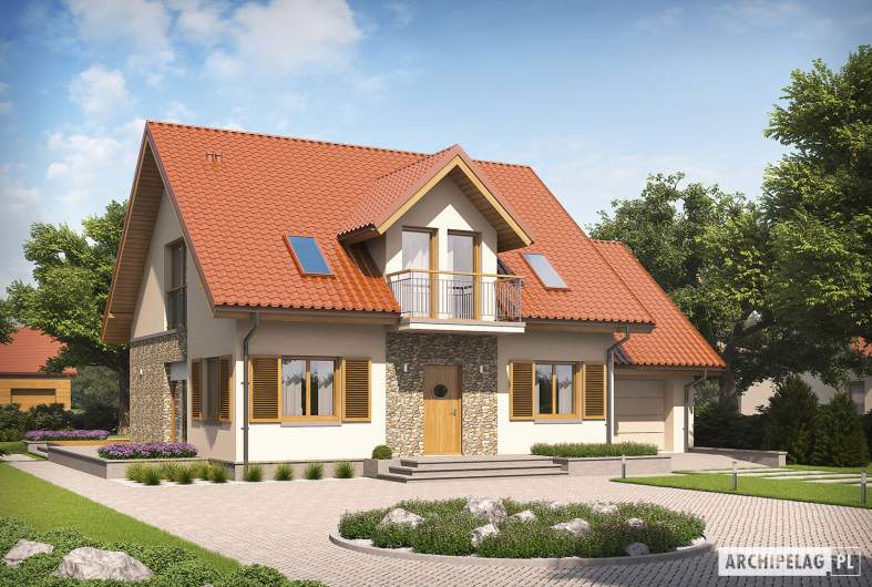 Projekt domu Marisa G1 ENERGO - Projekty domów ARCHIPELAG - Marisa G1 ENERGO - wizualizacja frontow