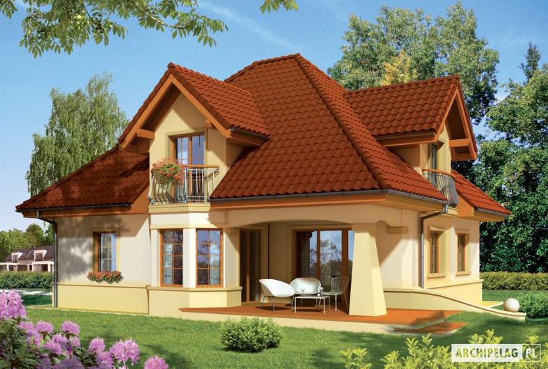 Projekt domu Frank G1 - wizualizacja ogrodowa