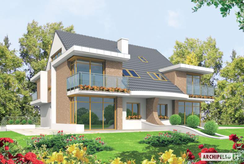 Projekt domu Błażej G2 - wizualizacja ogrodowa