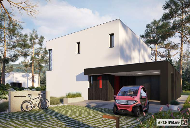 Projekt domu EX 2 G1 ENERGO PLUS - wizualizacja frontowa