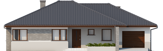 Luciano G1 - Projekt domu Lucjan G1 Leca® DOM - elewacja frontowa