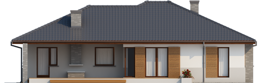 Luciano G1 - Projekt domu Lucjan G1 Leca® DOM - elewacja tylna