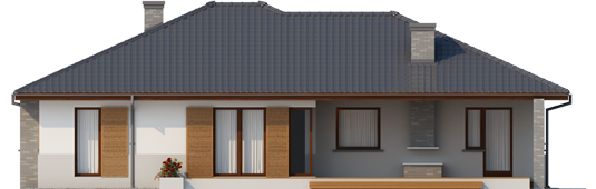 Luciano G1 - Projekt domu Lucjan G1 Leca® DOM - elewacja tylna