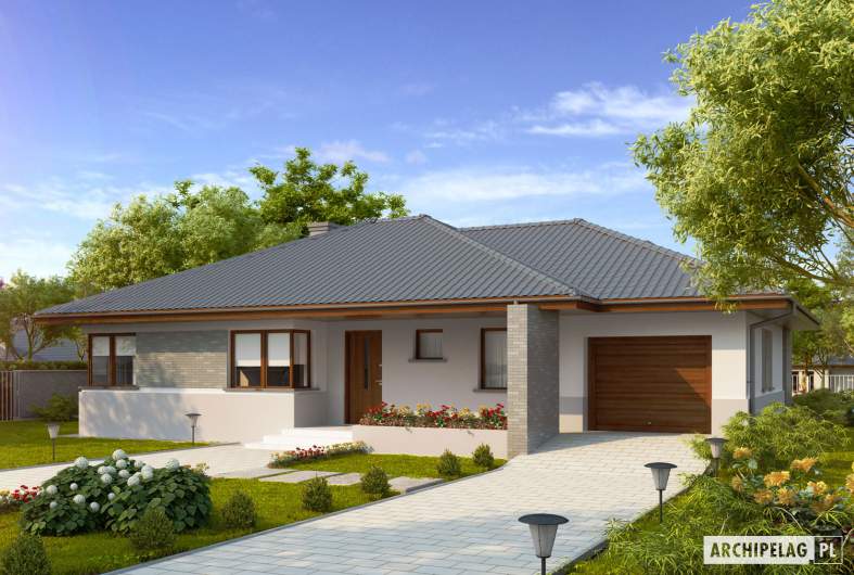 Projekt domu Lucjan G1 Leca® DOM  - wizualizacja frontowa