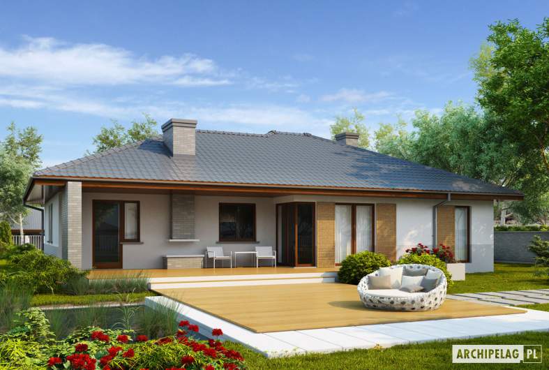 Projekt domu Lucjan G1 Leca® DOM  - wizualizacja ogrodowa