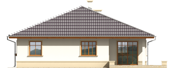 Leda - Projekt domu Leda - elewacja tylna