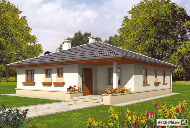 Projekt domu Leda - wizualizacja frontowa