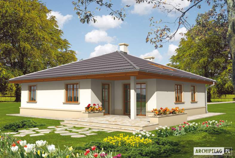 Projekt domu Leda - wizualizacja ogrodowa