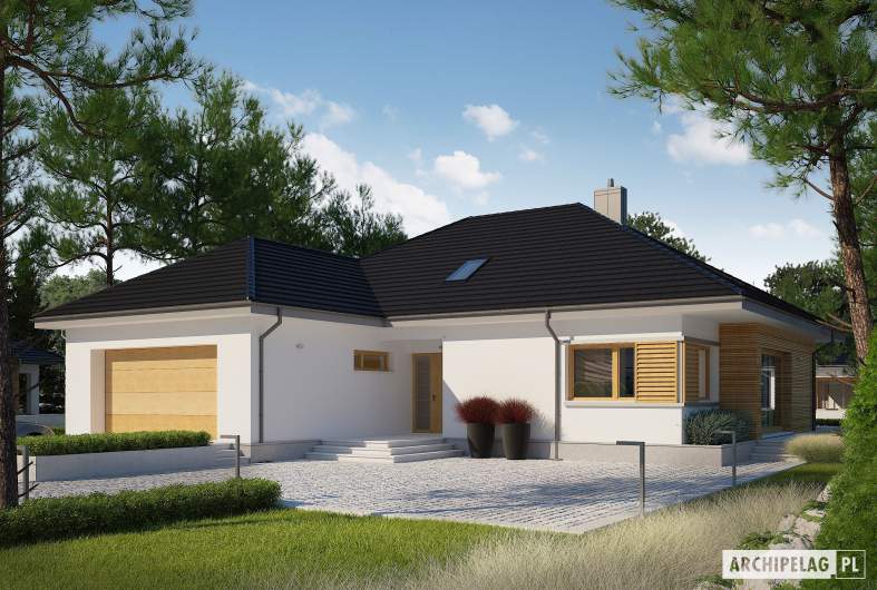 Projekt domu Marcel III G2 ENERGO PLUS - wizualizacja forntowa