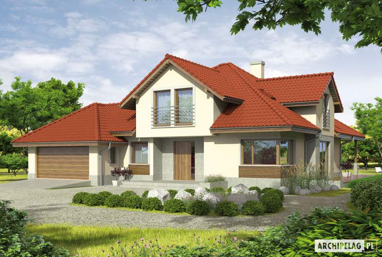 Projekt domu Naomi II G2 - wizualizacja frontowa