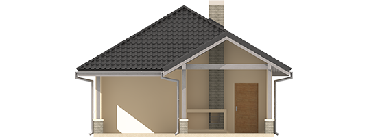 AA G25 - Budynek gospodarczy G25 - elewacja lewa