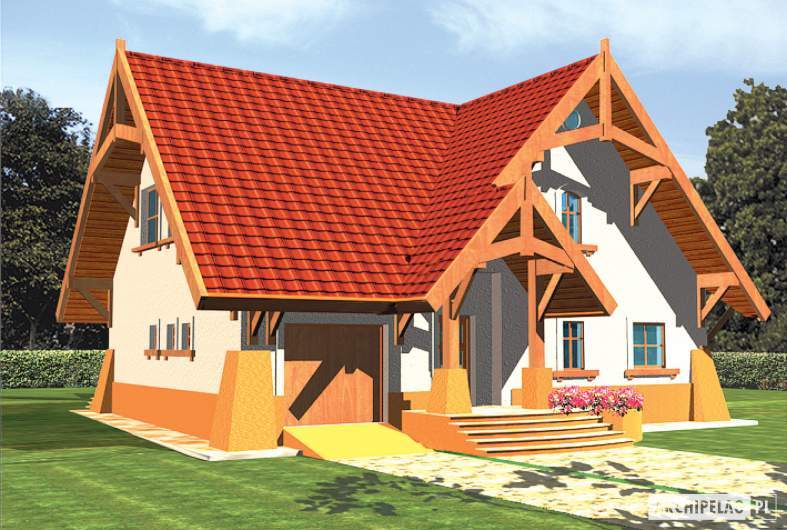 Projekt domu Mariola G1 - wizualizacja frontowa