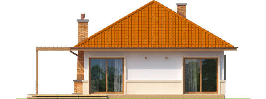 Tess ENERGO - Projekt domu Tosia ENERGO - elewacja tylna