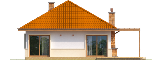 Tess ENERGO - Projekt domu Tosia ENERGO - elewacja tylna