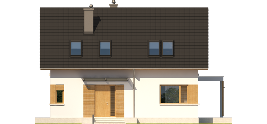 Liv 1 - Projekt domu Liv 1 Leca® DOM - elewacja frontowa