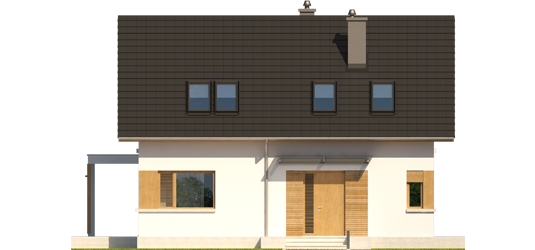 Liv 1 - Projekt domu Liv 1 Leca® DOM - elewacja frontowa