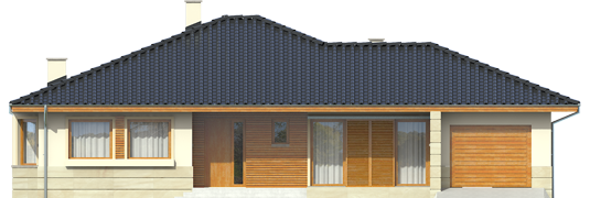 Flori II G1 - Projekty domów ARCHIPELAG - Flori II G1 - elewacja frontowa