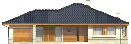 Flori II G1 - Projekty domów ARCHIPELAG - Flori II G1 - elewacja frontowa