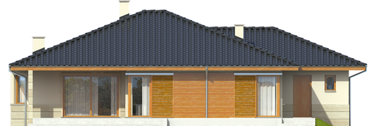 Flori II G1 - Projekty domów ARCHIPELAG - Flori II G1 - elewacja tylna