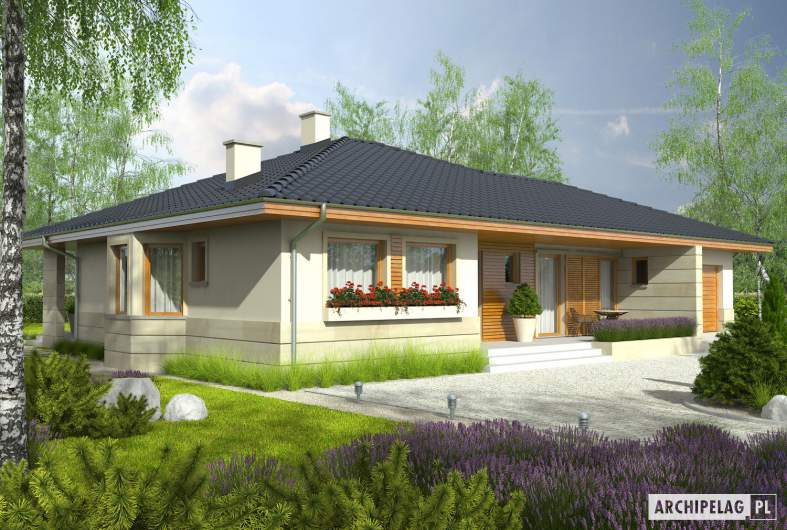 Projekt domu Flori II G1 - Projekty domów ARCHIPELAG - Flori II G1 - wizualizacja frontowa