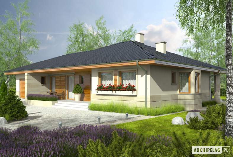 Projekt domu Flori II G1 - Projekty domów ARCHIPELAG - Flori II G1 - wizualizacja frontowa