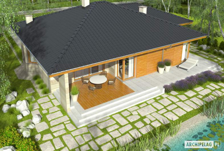 Projekt domu Flori II G1 - Projekty domów ARCHIPELAG - Flori II G1 - widok z góry