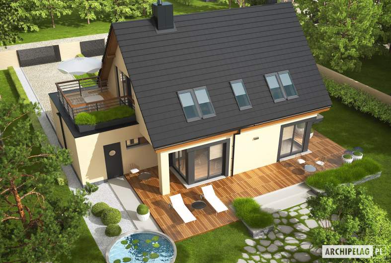 Projekt domu Tim IV G1 (wersja A) ECONOMIC - widok z góry