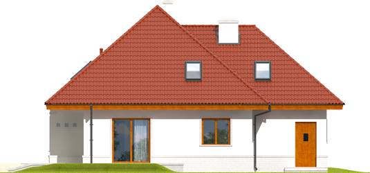 Jared G1 - Projekty domów ARCHIPELAG - Jarek G1 - elewacja tylna