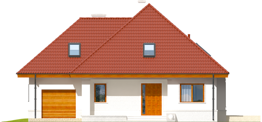 Jared G1 - Projekty domów ARCHIPELAG - Jarek G1 - elewacja frontowa