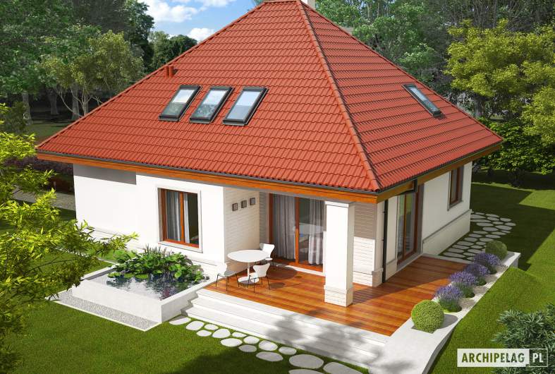Projekt domu Jarek G1 - Projekty domów ARCHIPELAG - Jarek G1 - widok z góry