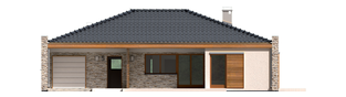 Projekt domu Marlon II G1 (z wejściem od południa) - elewacja frontowa